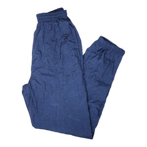 Vintage High- Waisted Reebok Windbreaker Jogger PantsNavy Size M